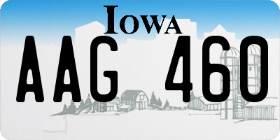 IA license plate AAG460