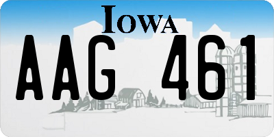 IA license plate AAG461