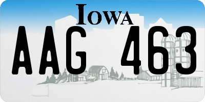 IA license plate AAG463