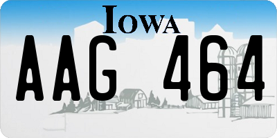 IA license plate AAG464