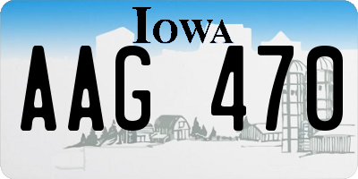 IA license plate AAG470