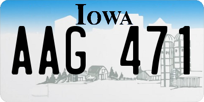 IA license plate AAG471