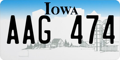 IA license plate AAG474