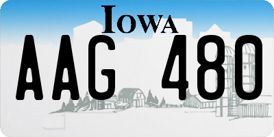 IA license plate AAG480