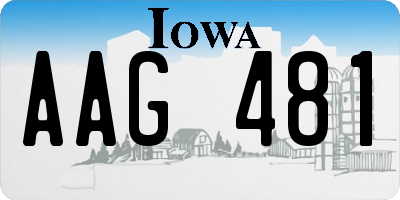 IA license plate AAG481