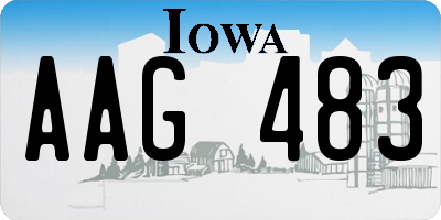 IA license plate AAG483