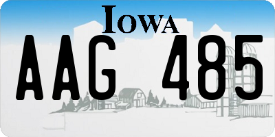 IA license plate AAG485