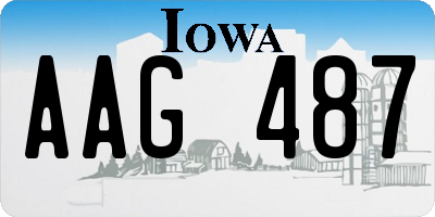 IA license plate AAG487