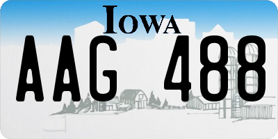 IA license plate AAG488