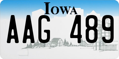 IA license plate AAG489
