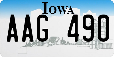 IA license plate AAG490