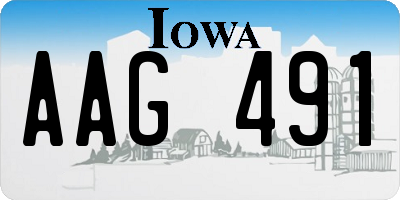 IA license plate AAG491