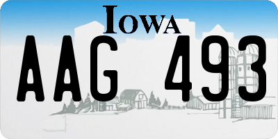 IA license plate AAG493