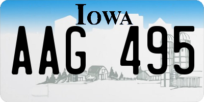 IA license plate AAG495