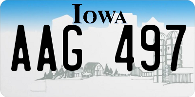 IA license plate AAG497