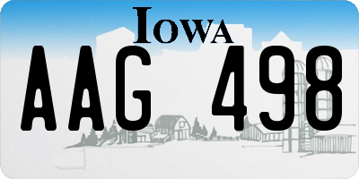 IA license plate AAG498