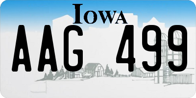 IA license plate AAG499