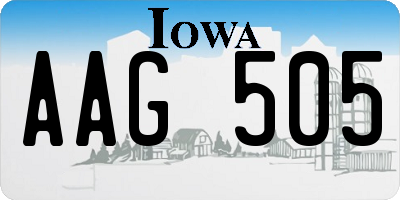 IA license plate AAG505