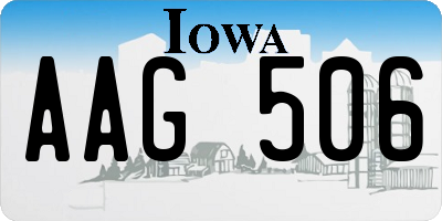 IA license plate AAG506