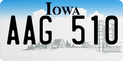 IA license plate AAG510