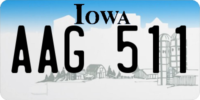 IA license plate AAG511