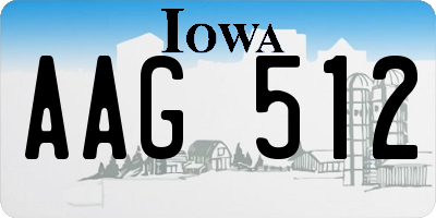 IA license plate AAG512