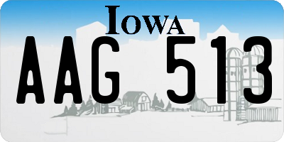 IA license plate AAG513