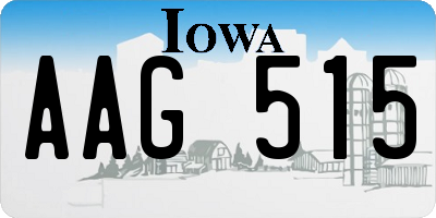 IA license plate AAG515