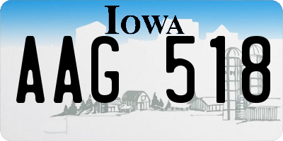 IA license plate AAG518