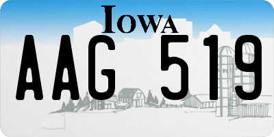 IA license plate AAG519