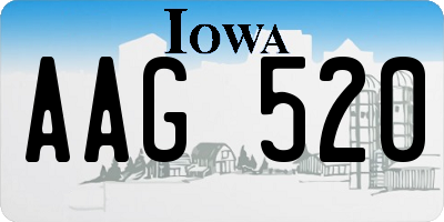 IA license plate AAG520
