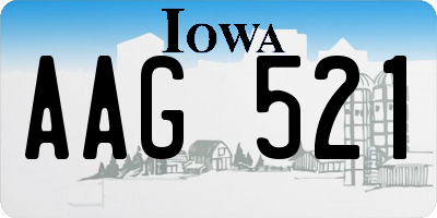 IA license plate AAG521