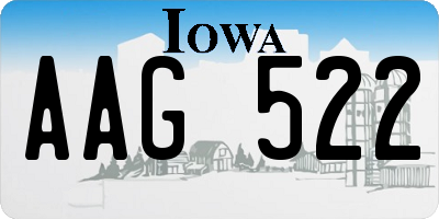 IA license plate AAG522