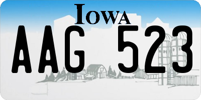 IA license plate AAG523