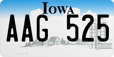 IA license plate AAG525