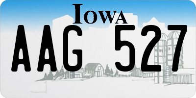 IA license plate AAG527