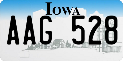 IA license plate AAG528