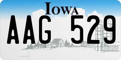 IA license plate AAG529