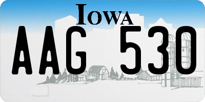 IA license plate AAG530