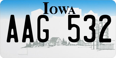 IA license plate AAG532