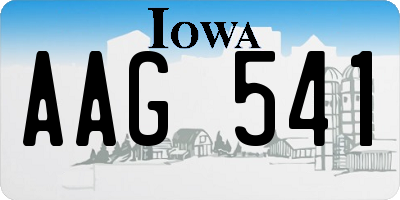 IA license plate AAG541