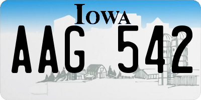 IA license plate AAG542