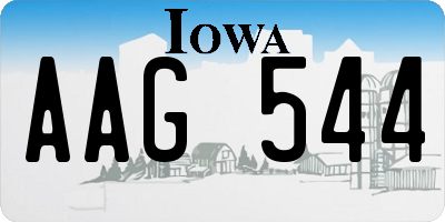 IA license plate AAG544