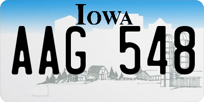 IA license plate AAG548