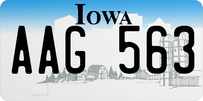 IA license plate AAG563