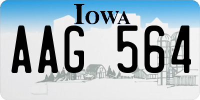 IA license plate AAG564