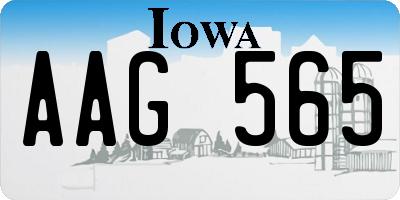 IA license plate AAG565