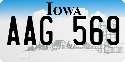 IA license plate AAG569