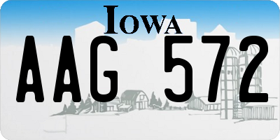 IA license plate AAG572