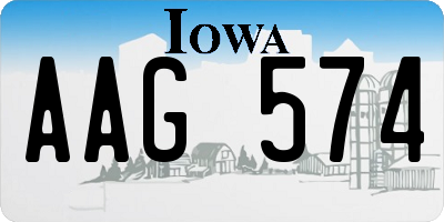 IA license plate AAG574